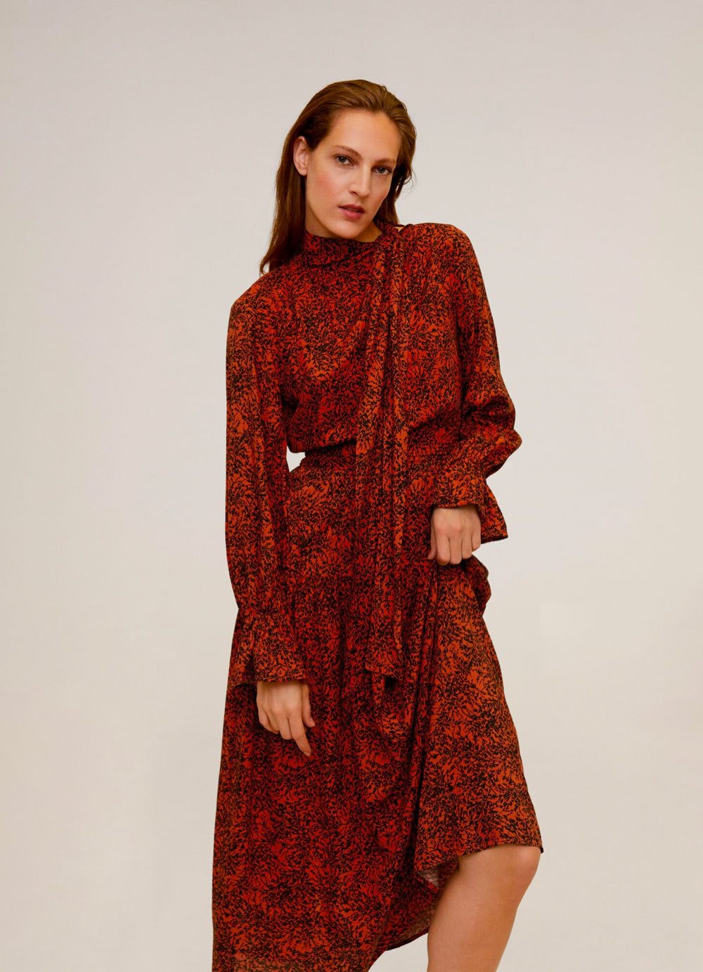 Floral print long dress — изображение 4